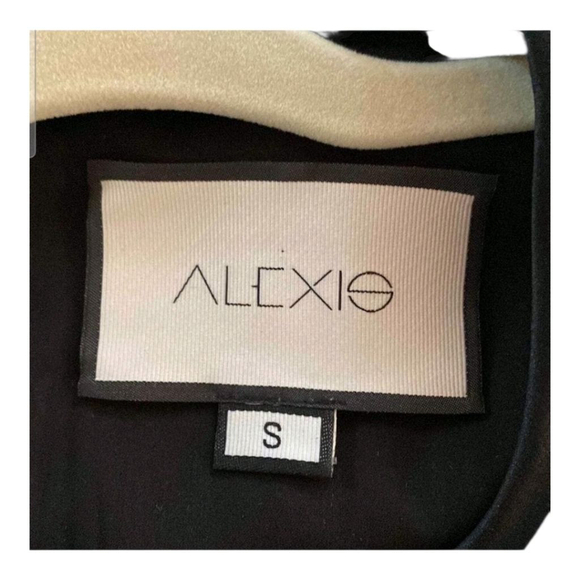 Alexis Dress Size S Blue & Black Lace Cutout Midi - Picture 5 of 5